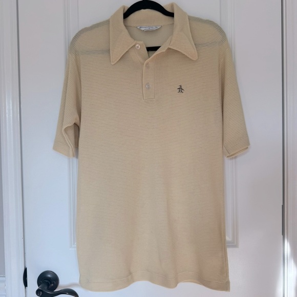 Original Grand Slam Munsingwear Penguin Pale Yellow Vintage Polo Shirt - Picture 1 of 6